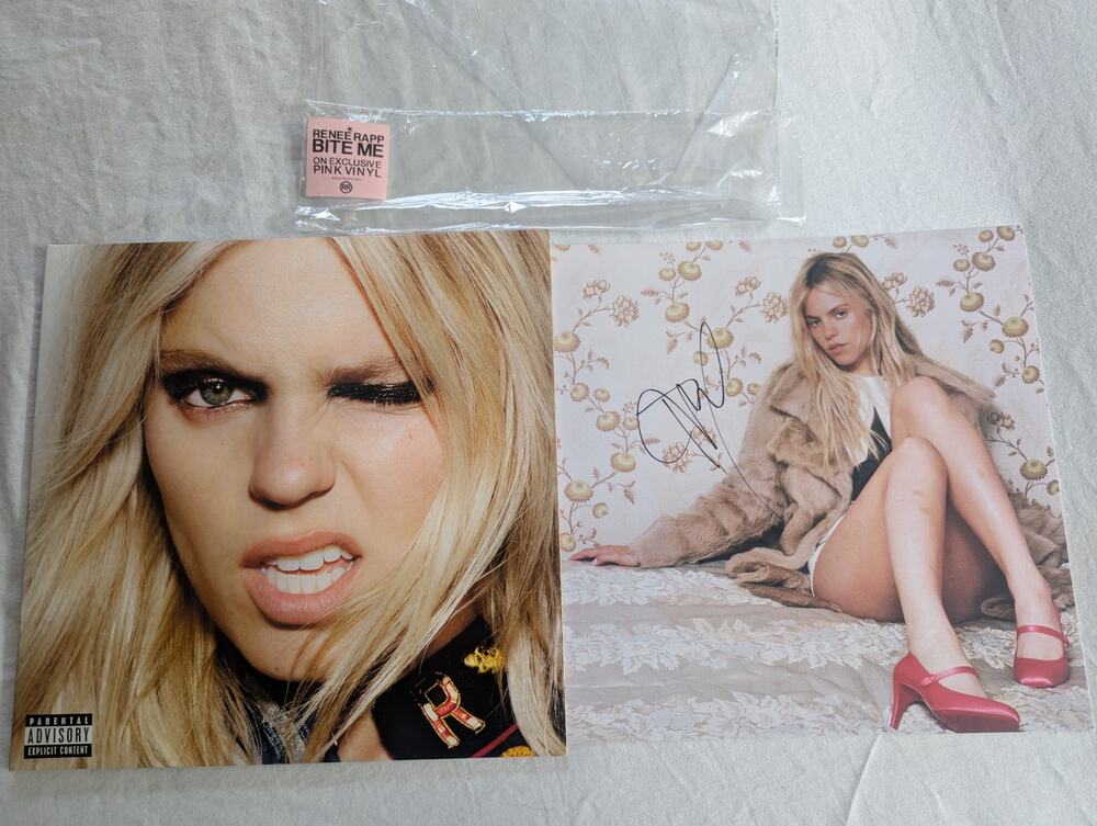Renee Rapp Signed Insert Bite Me Vinyl Baby Pink Limited Edition Alternate Cover